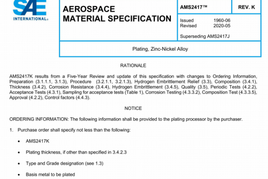 SAE AMS 2417K:2020 pdf free