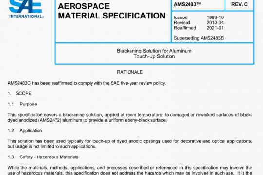 SAE AMS 2483C:2020 pdf free