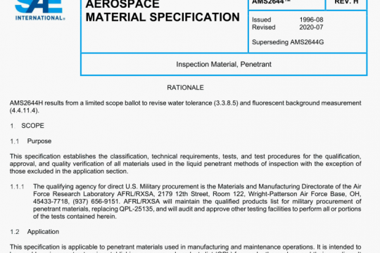 SAE AMS 2644H:2020 pdf free