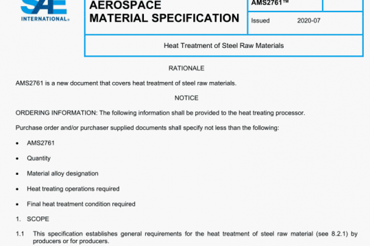 SAE AMS 2761:2020 pdf free