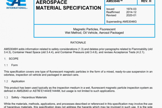 SAE AMS 3046H:2020 pdf free