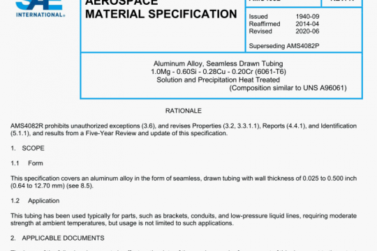 SAE AMS 4082R:2020 pdf free