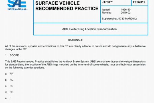 SAE J1730:2019 pdf free