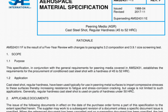 SAE AMS 2431-1F:2017 pdf free