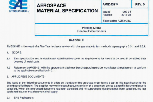 SAE AMS 2431:2018 pdf free