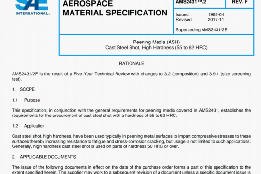 SAE AMS 2431-2F:2017 pdf free