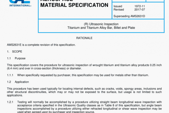 SAE AMS 2631E:2017 pdf free