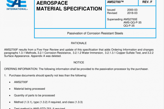 SAE AMS 2700F:2018 pdf free