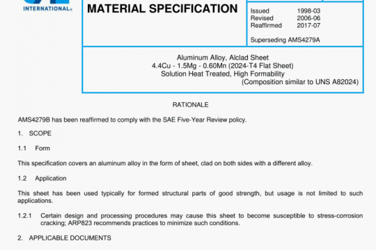 SAE AMS 4279B:2017 pdf free