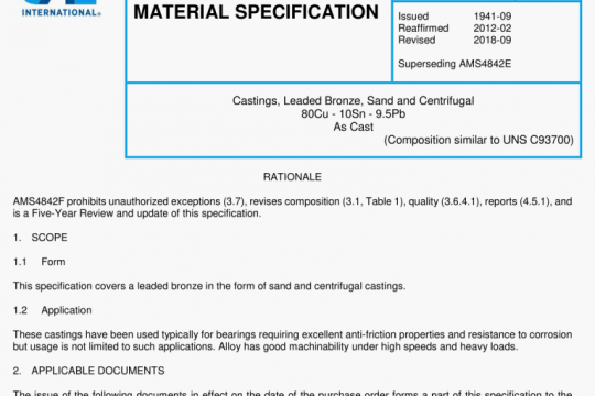 SAE AMS 4842F:2018 pdf free