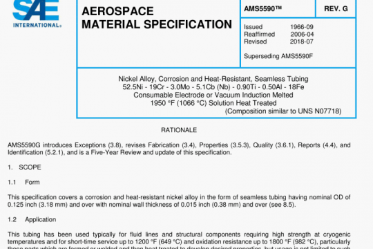 SAE AMS 5590:2018 pdf free