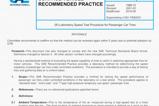 SAE J1561:2019 pdf free